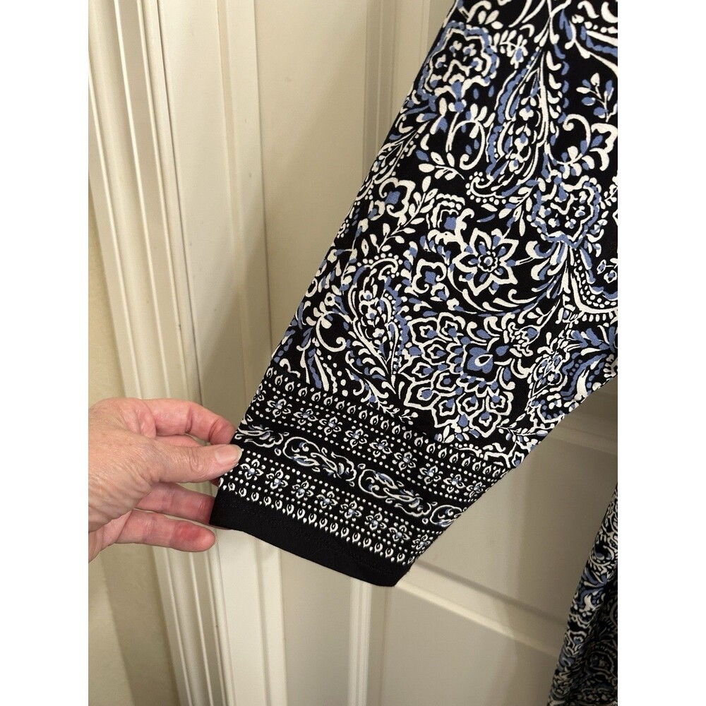 J Jill Wearever Collection Blue Knit Modest Stretch Midi Dress Plus Size 4X - Picture 4 of 8